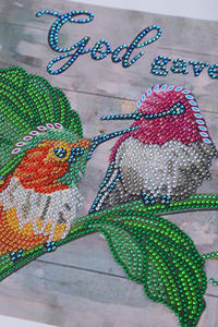 Peinture <span class=keywords><strong>diamant</strong></span> de forme spéciale DIY 5D, perceuse partielle, Kits de point de croix fleur oiseau motif <span class=keywords><strong>diamant</strong></span> <span class=keywords><strong>broderie</strong></span> cristal Arts artisanat - Product Image 5