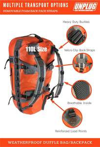 ขนาดใหญ่พิเศษกระเป๋าDuffelกันน้ํา 1680D Heavy Duty Duffleกระเป๋ากันน้ําเกียร์กระเป๋าสําหรับรถยนต์CampingพายเรือDuffelสําหรับพายเรือ - Product Image 4