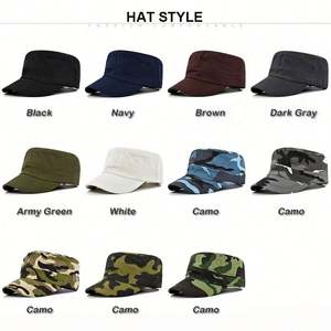 Wholesale Cheap Factory in Stock Solid Twilled Cotton Blank <b>Flat</b> Top Tucker Hat Sports <b>Cap</b> Camp Hat for <b>Men</b> Sun Shade - Product Image 2