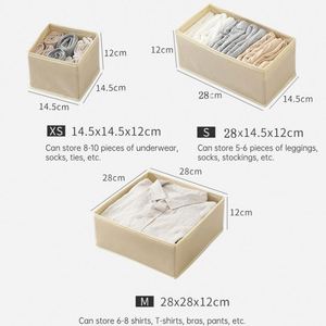 Juego de 6 organizadores de cajones mejorados para armario, divisores de ropa y cajas de almacenamiento para ropa interior - Product Image 3