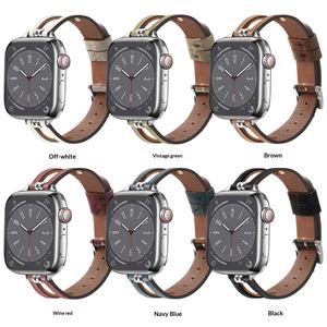 Factory Wholesale Leather Watch <b>Strap</b> for Apple Watch S10 11 46mm 42mm Ultra 49mmm SE 44mm Ladies' <b>Wrist</b> Watch Band - Product Image 3