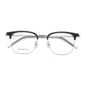 Lunettes de vue demi-cerclées rectangulaires style Voss 71057, verres en résine, unisexe, verres interchangeables, origine Danyang - Product Image 1