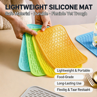 Tapis de table de cuisine OEM résistants à la chaleur pour pots à épices, antidérapants, lavables, multifonctionnels, en silicone, dessous de plat et sous-verres
