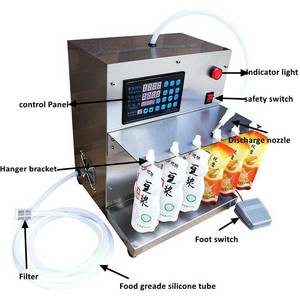 I migliori fornitori hanno sputato sacchetti di mylar piccola macchina per il riempimento di succhi di frutta in doypack per detersivo liquido per sapone viscoso - Product Image 6