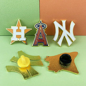 Mlb Baseball Team Metal Brooches Zinc Alloy Enamel <b>Pins</b> <b>Hat</b> <b>Pins</b> Gift Unisex Decorative Badges Butterfly Clasp - Product Image 4