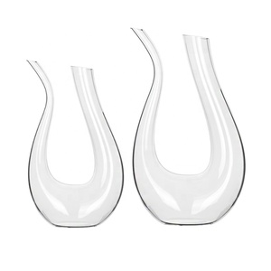 Jarra de cisne de cristal de diseño europeo moderno de lujo decantador de vino tinto en forma de U 1500ML ecológico para enólogos caseros - Product Image 1