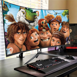 Monitor Gaming PC Rebekah Factory yang Dapat Dikustomisasi 24/27/34 Inci Layar Datar/Lengkung Monitor Gamer 1/2/3K Tanpa Bingkai - Product Image 1