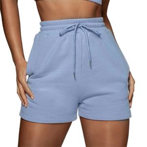 Shorts pour femmes avec cordon de serrage et taille élastique - Shorts de course en polaire pour femmes, shorts de sport confortables pour femmes - Product Image 1
