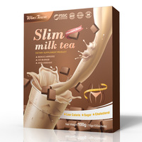 Wins Town saveur chocolat, thé au lait amincissant aromatisé au chocolat, thé au lait mince brûleur de graisse du ventre
