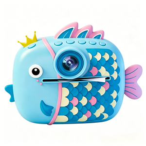<span class=keywords><strong>Appareil</strong></span> <span class=keywords><strong>photo</strong></span> instantané pour enfants en forme de poisson de dessin animé, <span class=keywords><strong>appareil</strong></span> <span class=keywords><strong>photo</strong></span> <span class=keywords><strong>numérique</strong></span> à double objectif HD 1080P <span class=keywords><strong>avec</strong></span> <span class=keywords><strong>imprimante</strong></span> thermique pour enfants, cadeau d'anniversaire - Product Image 3