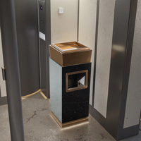 Poubelle d'entrée moderne en acier inoxydable or rose Poubelle d'ascenseur portable Cendrier Seau de rangement Nouvelle arrivée pour les hôtels