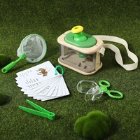 Cage d'observation des insectes en bois écologique avec loupe rotative à 360°, jouet scientifique d'aventure en plein air pour enfants