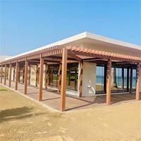 Bienvenue WPC raisin treillis persiennes toit gazebo kits extérieur anti-fissure bois plastique composite pergola