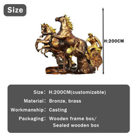 Mythologie grecque Apollon Chariots et chevaux Statue Sculpture en bronze Ornement de jardin extérieur carré