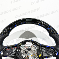 Volant en fibre de carbone forgé bleu, directement de l'usine, avec LED, pour Volkswagen MK8 MK7 MK6 Golf R GTI GTD GTE Polo Golf8 Golf7