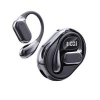 AliSelect Q26 OWS Earbuds Olahraga Konduksi Udara Model Gantung Telinga, Panggilan HD Binaural, Earphone Nirkabel Sejati, Layar Digital untuk Gaming