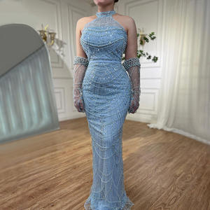 Vestido de fiesta de perlas de sirena desnuda con <span class=keywords><strong>guantes</strong></span> 2024 Serene <span class=keywords><strong>Hill</strong></span> LA72032A elegantes vestidos de noche formales para mujeres - Product Image 6