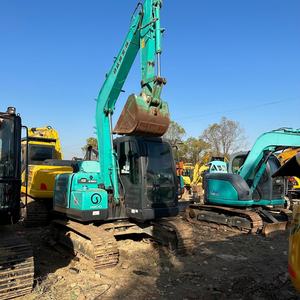 Excavadora de Orugas Kobelco SK75 de Segunda Mano de Alta Calidad, Motor, Caja de Cambios, Bomba y PLC Originales de Japón, 7.5 Toneladas, Cucharón de 0.6m - Product Image 2