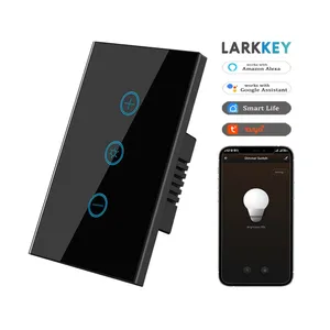 Atacado EUA Austrália Tailândia tuya inteligente wi-fi bluetooth zigbee led dimmer interruptor de toque de vidro temperado interruptor dimmer