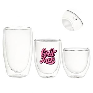 Gobelets isothermes en verre transparent pré-perforés à double paroi, type globe à neige, ronds, 8oz, 12oz, 15oz - Product Image 1