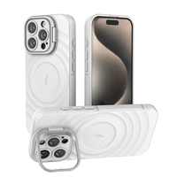    Étui de charge magnétique sans fil pour iPhone 16 Plus 15 14 13 Pro Max avec support pliable pour appareil photo et protection intégrale