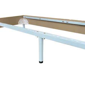 Cadre de lit amovible en métal pleine grandeur avec espace de rangement et <span class=keywords><strong>lattes</strong></span> en bois, base de plate-forme robuste pour la maison/hôtel-facile <span class=keywords><strong>à</strong></span> transporter - Product Image 4