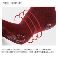 Chaussettes de yoga antidérapantes à cinq orteils pour femmes Pilates Floor Pile