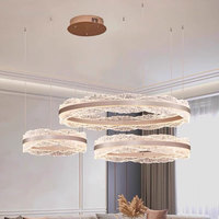 Lampe suspendue en acrylique dorée champagne VHWarm & Romantic pour restaurant, bar, chambre et salon, taille moyenne
