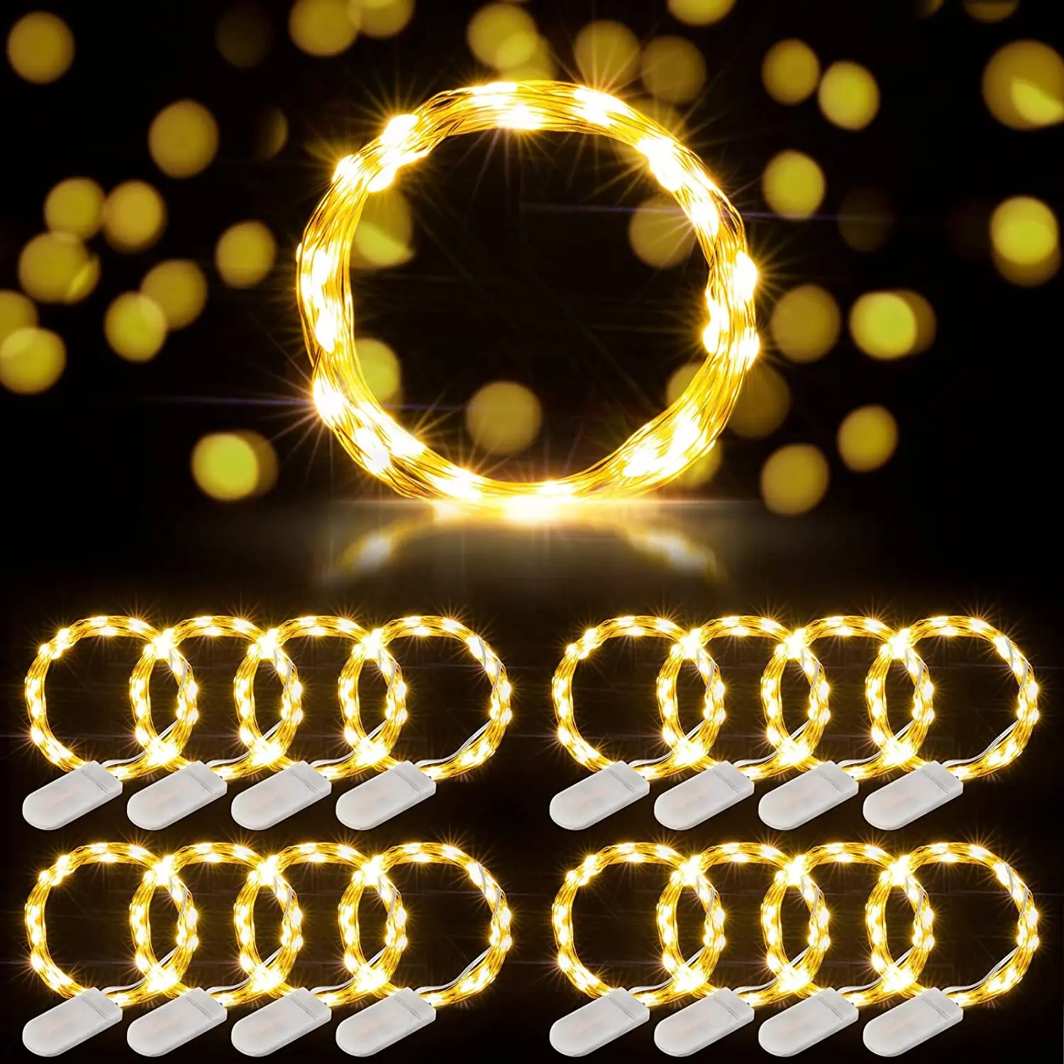 High quality 1M 10LED 2M 20LED 3M 30LED 5M Mini Micro Copper Wire Light Battery Operated Led Strip String Fairy Christmas Lights