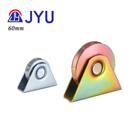 Poulie de rouleau de roue de porte de porte de système coulissant robuste à roulement simple de 60mm avec rainure en Y U V