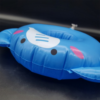 Support flottant gonflable transparent en PVC personnalisé pour bouteille de vin, motif éléphant, style campagnard, pour fête estivale et piscine, vente en gros