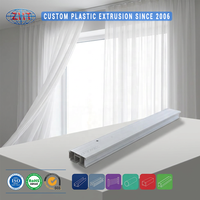 Profilé d'extrusion de rail de rideau à simple voie en PVC rigide pour fenêtre et séparateur de pièce
