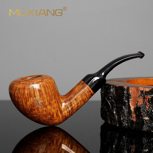Muxiang Briarwood Smoking Pipe Bent Type 3mm Filter Tobacco Pipe For Men - Product Image 3