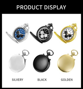 <span class=keywords><strong>Montre</strong></span> de poche BOSHIYA 47 mm, cadran lisse moderne personnalisé, mouvement à quartz pour <span class=keywords><strong>homme</strong></span>, calendrier, six aiguilles - Product Image 4