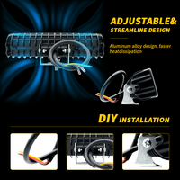 Lumière de travail pour voiture DXZ H-1T-BS-16 16LED 18W 36V certifiée CE, pour 4x4, tout-terrain, camion, ATV, UTV, extérieur automobile, garantie 1 an