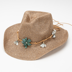 Chapeau de <span class=keywords><strong>cowboy</strong></span> pliable décontracté pour <span class=keywords><strong>femme</strong></span>, printemps et automne, à large bord, tendance, pour la plage et les voyages, avec accessoires. - Product Image 1