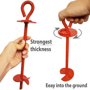 Piquets de trampoline Kits d'<span class=keywords><strong>ancrage</strong></span> de cravate de chien <span class=keywords><strong>balançoire</strong></span> robuste crochet de broche de terrain en spirale - Product Image 4