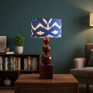 Lámpara de Mesa Tradicional Hecha a Mano con Pantalla de Tela de Diseño Único y Novedoso para Decoración de Dormitorio, Venta al por Mayor, Multicolor - Product Image 1