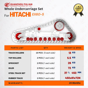 Suku Cadang Sasis Ekskavator EX60-5 Roda Depan Sandaran Roda untuk Suku Cadang Hitachi - Product Image 3