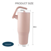 2025 nouveau 40 oz voiture voyage tasse poignée rotative Sport de plein air garder au froid 304 acier inoxydable 40 oz gobelet bouteille d'eau