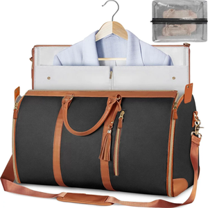 Bolsa de viaje de cuero PU de tendencia Premium para hombre, bolsa de lona convertible (93 caracteres) - Product Image 4