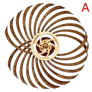 कस्टम लकड़ी प्रतिकूल गतिज ऊर्जा मूर्तिकला दीवार गहने पवन घूर्णन विंडमिल सजावटी इन्फिनिटी 3D घूर्णन ज्यामितीय - Product Image 1