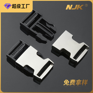 Metal Buckle <b>Clip</b> Adjustable Bag Backpack Safety Buckle Silver Black Durable Alloy Accessory For Bags - Product Image 5