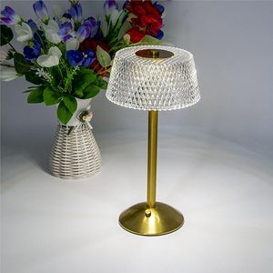 Lampe de table portable sans fil dorée pour restaurant, lampe de bureau LED rechargeable sur batterie, commande tactile sans fil, décoration de chevet pour la maison - Product Image 3