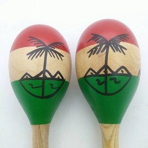 Maracas en bois peintes à la main en forme de palmier, instrument de percussion Orff pour enfants - Product Image 4