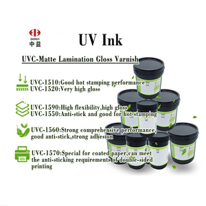 Tinta de serigrafía UV de barniz brillante de laminación mate Zhongyi con película de PET PVC duro ABS PP - Product Image 3