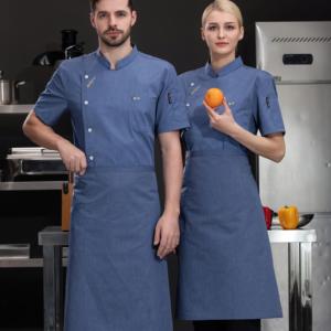 Uniformi da Bar Più Popolari per Donne e Uomini, Giacca da Chef a Maniche Corte, Abbigliamento per Hotel, Design con Pantaloni, Uniformi da Chef Femminili - Product Image 6