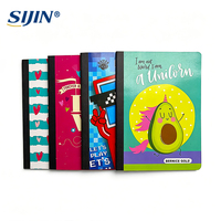 Cuaderno Escolar Personalizado de Tapa Blanda 210x155mm, 80 Hojas, Papel Rayado, Encuadernación Cosida, Lomo Negro, Impresión OEM