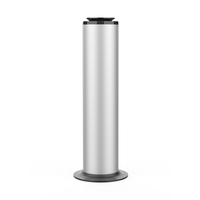 Diffuseur d'huiles essentielles en forme de tour noir de 500 ml en gros, produits uniques avec contrôle par application Bluetooth, diffuseur de parfum, eau de parfum