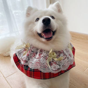 Ropa para Perros, Vestido para Mascotas, Encaje a Cuadros Rojos para Samoyedos, Labradores, Perros Medianos y Grandes - Product Image 5